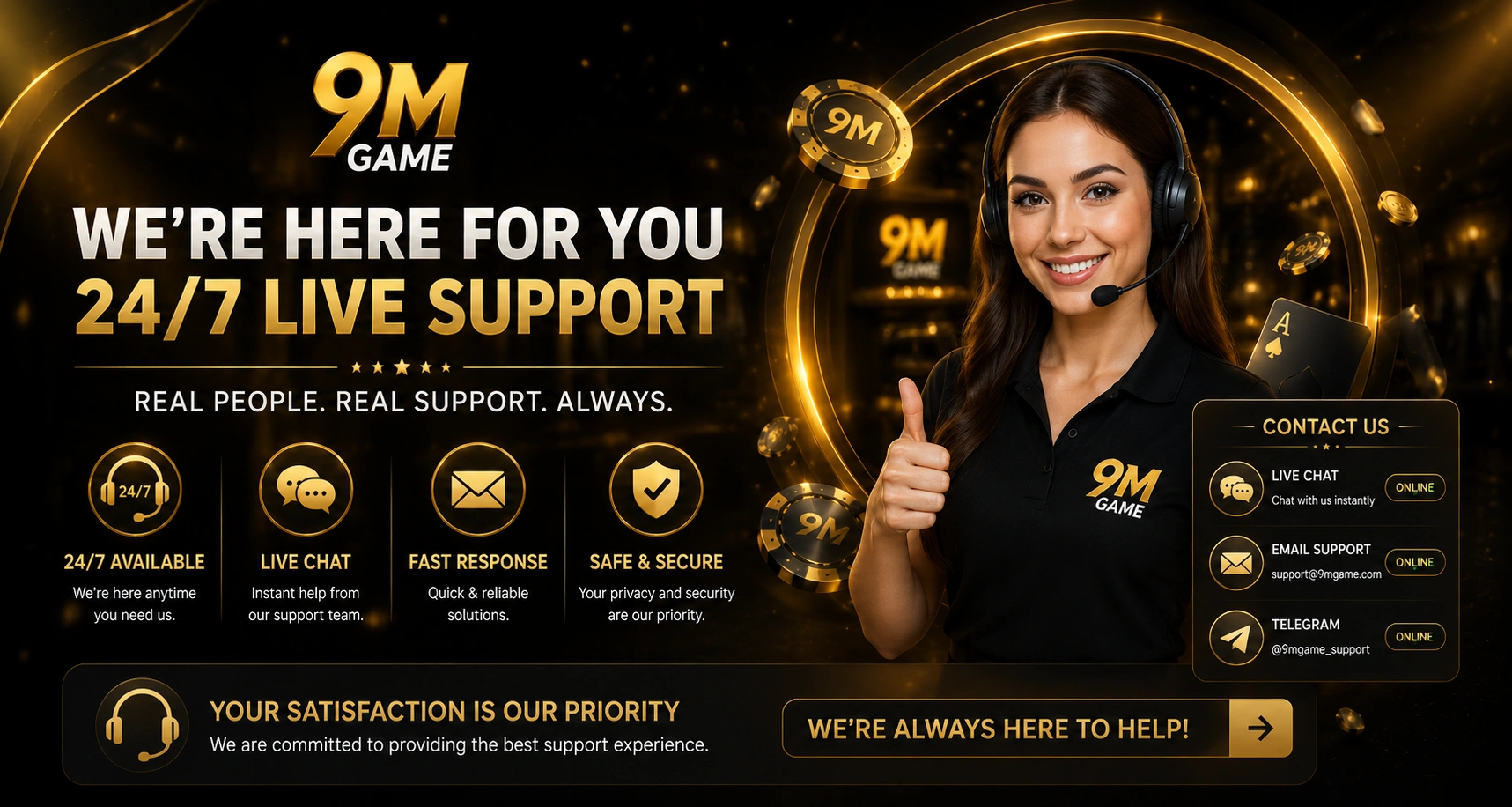 9m Live Support Banner